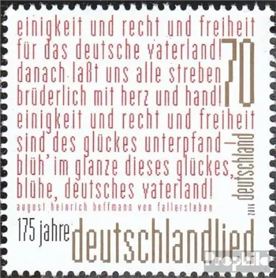 Produktbild von Briefmarken BRD (BR.Deutschland) 2016 Mi 3263 (kompl.Ausg.) postfrisch 175 Jahre Deutschlandlied
