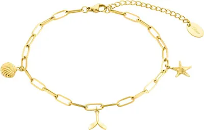 Produktbild von s.Oliver Damen Edelstahl Fußkette mit Anhänger in goldfarben - 2034575