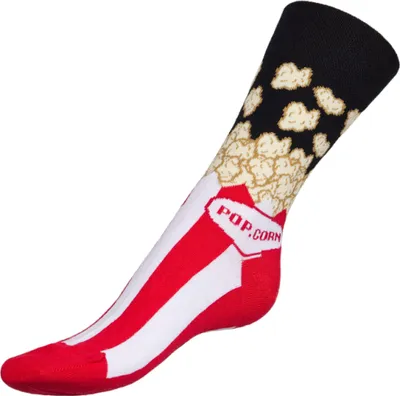 Zdjęcie produktu dla Skarpety Popcorn - 39-42 - czerwone, białe
