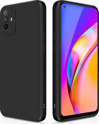 Produktbild von Silikon Hülle für OPPO A94 5G Flüssigsilikon Dünn Gel Gummi Matt Kratzfeste Schutzhülle Schwarz