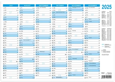 Produktbild von RNK Verlag Tafelkalender 2025 DIN A5 quer 250 g/qm Karton