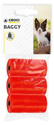 Image de Croci C6020805, sacs de rechange rouges, 3 x 20