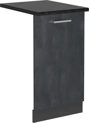 Produktbild von Geschirrspülblende Vicco R-Line Schwarz Beton 45 cm , AP Anthrazit, Model 55100