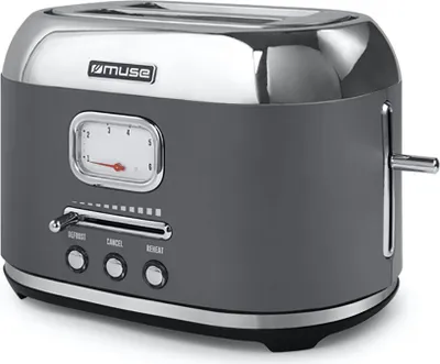 Immagine prodotto di Tostapane 2 slot 1000 w nero/acciaio inox Muse MS-120DG