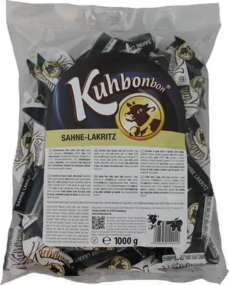 Produktbild von Kuhbonbon Sahne-Lakritz 83 Stk.1,0kg