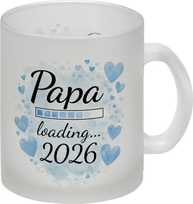 Produktbild von Papa loading... 2026 Glas Tasse für werdende Väter