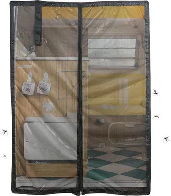 Produktbild von Famanu Magnetisches Türnetz - Insektenschutz für Camping und Outdoor - 115x143cm