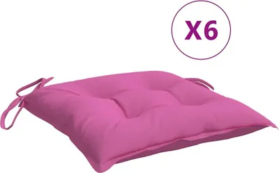 Produktbild von vidaXL Stuhlkissen 6 Stk. Rosa 50x50x7 cm Oxford-Gewebe