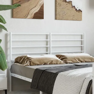 Produktbild von The Living Store Kopfteil Metall Weiß 135 cm