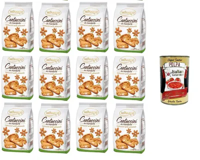 Produktbild von Monardo Cantuccini mit Mandeln, Mandel-Kekse, 12x150gr + Italian gourmet polpa 400g