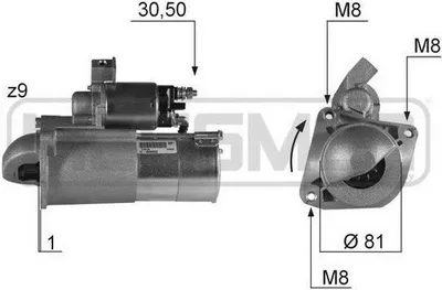 Produktbild von ERA 220331A Starter Anlasser 2,3kW für FIAT Ducato Kastenwagen (250, 290) 12V