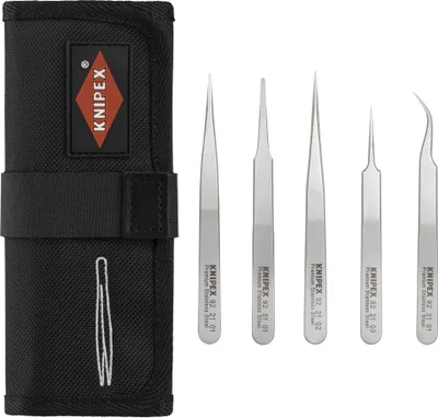 Image de KNIPEX Jeu de pincettes de précision, 5 pièces