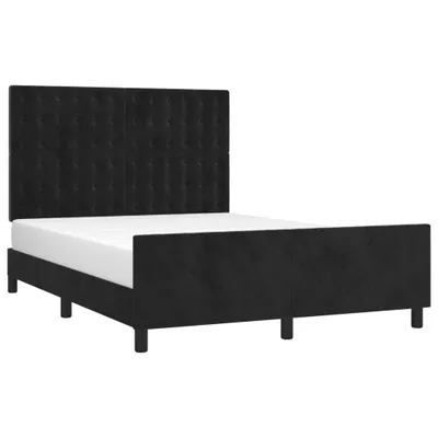 Produktbild von vidaXL Bettgestell ohne Matratze Schwarz 140x200 cm Samt