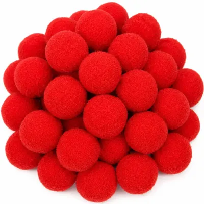 Produktbild von Rote Pompons, 20 mm, für kreatives Basteln – 125 Stück