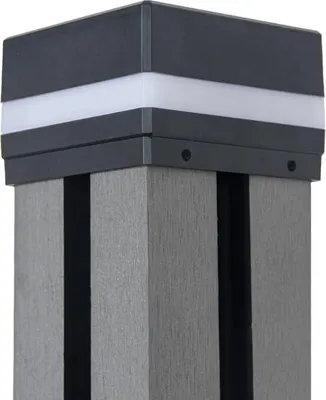 Obrázek produktu pro Home Deluxe Kryt sloupku se solárním LED osvětlením CALLUX COVER - sada 3 kusů | kryt sloupku se solárním osvětlením, solární osvětlení sloupku, LED kryt sloupku