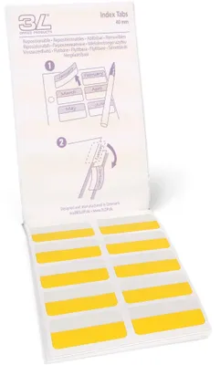 Produktbild von Registertabs 40mm blau/rot/gelb/grün VE=140 Stück