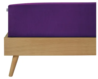 Produktbild von SCHIESSER Spannbettlaken Jessi | Einfarbig | Edeljersey | 100% Baumwolle | Weich & Atmungsaktiv | Rundumgummi | 180x200 cm (geeignet für Matratzen 180x200 cm bis 190x200 cm) | Lila