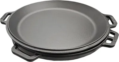 Produktbild von ROBARI Kazan Gusseisen 15 Liter Kasan mit Pfannendeckel aus Gusseisen Wok Asia