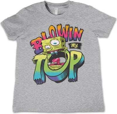 Produktbild von SpongeBob Blowin My Top Kids T-Shirt - 12Years-XL - HeatherGrey