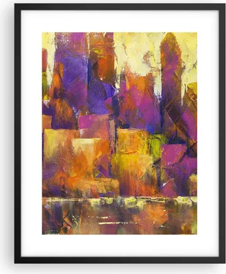 Produktbild von Gerahmtes Poster - Schwarzer Rahmen - Abstraktion Stadt Wolkenkratzer - 40x50 cm - Wand Bild - Wanddeko - Wandbilder - Wandposter - Bilderrahmen - Bilder - Kunstdruck - Wandbild - P2BPA40x50-4294