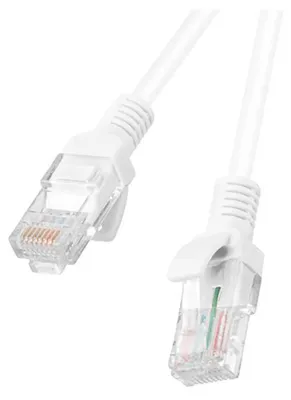 Produktbild von Lanberg PCU5-20CC-0300-W, 3 m, Cat5e, U/UTP (UTP), RJ-45, RJ-45, Weiß