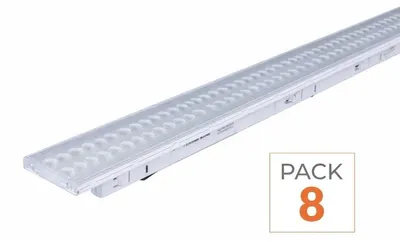 Produktbild von 8er-Pack – Lineare LED-Schienenstrahler, dreiphasig, 150 cm, weiß – Einstellbare Lichtfarbe (CCT) – 3000 K/4000 K/6000 K