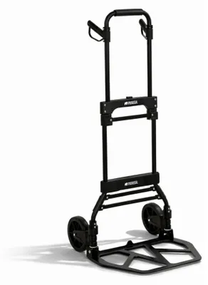 Produktbild von Klappbare Profi-Alu-Sackkarre ELEPHANT | Traglast 150kg | HxBxT 115x50x53cm | Aluminiumrahmen, ergonomische Griffe, pannensichere Vollgummibereifung | Schwarz | Transportkarre Staplerkarre