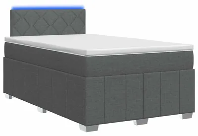 Obrázek produktu pro vidaXL Skříňová postel s matrací tmavě šedá 120 x 200 cm látka