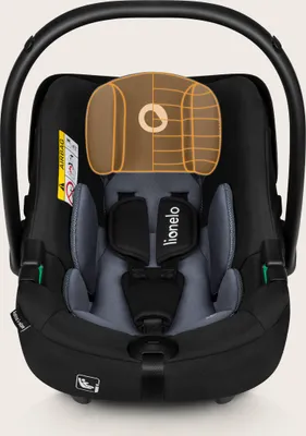 Produktbild von Lionelo ASTRID I-SIZE Babyschale ab Geburt, bis 87 cm, ab1 kg bis 16 kg, Sehr stabiler Träger, Höhenverstellung - Schwarz Grau