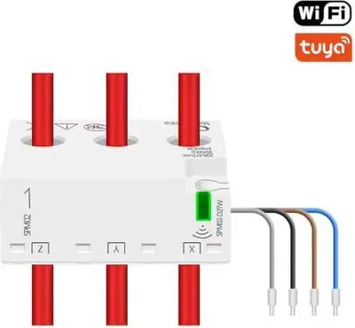 Obrázok produktu pre Trojfázový elektromer Wi-Fi - 110V-240V, 63A, Tuya
