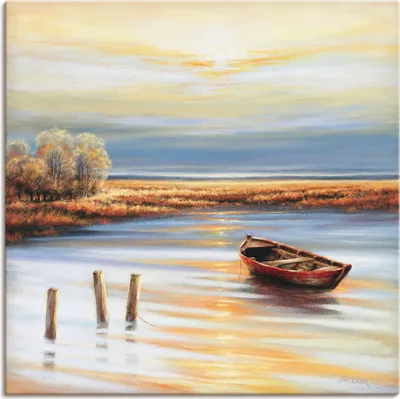 Produktbild von ARTland Leinwandbild Küstenlinie Größe: 50x50 cm