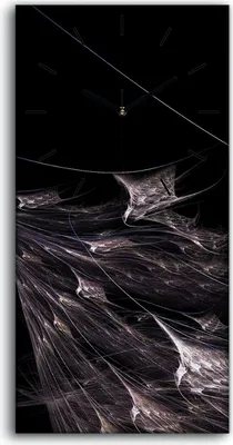 Produktbild von Wandbild Leinwand Bilder Wanduhr 30x60 digitales fraktales Kunst - schwarze Hände