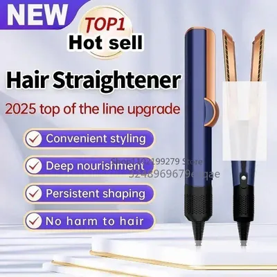 Immagine prodotto di Piastre per capelli e asciugacapelli, tecnologia a ioni negativi, riscaldamento rapido, piastre blu