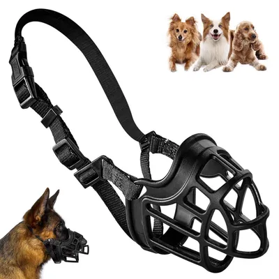 Image de Museau pour chien, respirant, en silicone, réglable, pour chiens de taille moyenne