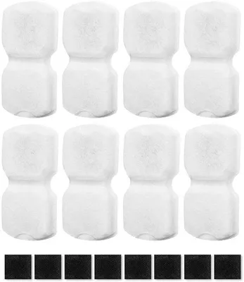Produktbild von Filtersets für Katzentrinkbrunnen, 16er Pack, 2,2L, 8 Stück, 8 Schuimfilter, Edelstahl