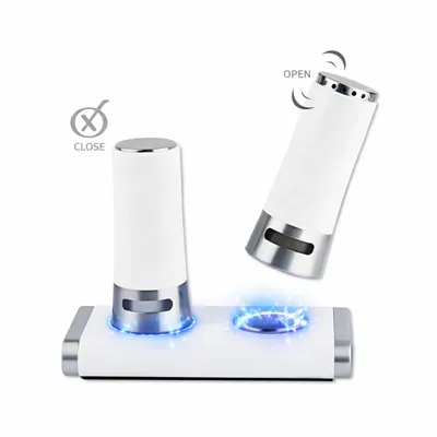 Produktbild von Magnetisches Salz- und Pfeffermühlen-Set 3-teilig aus Kunststoff und Edelstahl – rutschfest, hygienisch, langlebig – ideal für Gastronomie und Küche