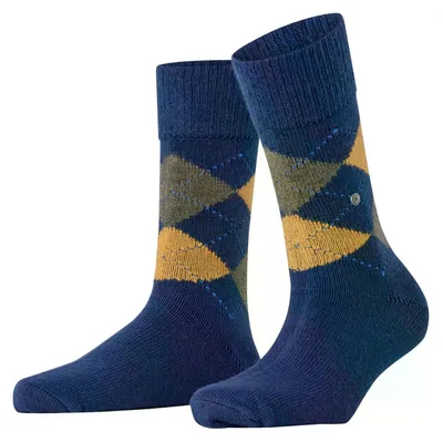 Immagine prodotto di Calzini da donna Burlington, modello Whitby W, fantasia, estremamente morbidi e caldi, confezione da 1 paio, colore blu. Ideali per eventi speciali