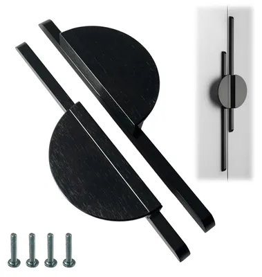 Image de Solidchoice - Poignées noires pour meubles de cuisine (lot de 2)