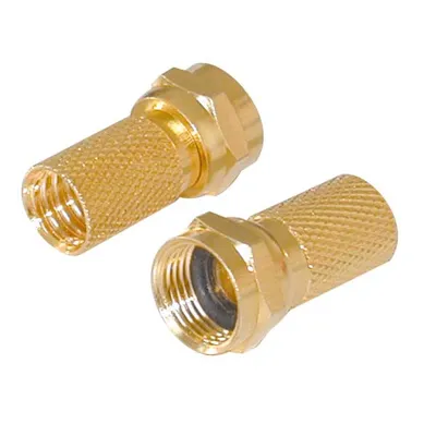 Produktbild von Vergoldeter F Stecker mit Dichtung, 7,0 mm (44004)