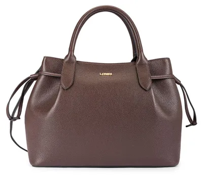 Zdjęcie produktu dla L.CREDI Torba damska, torebka na ramię, model Sapphira, kolor: brązowy (czekoladowy)