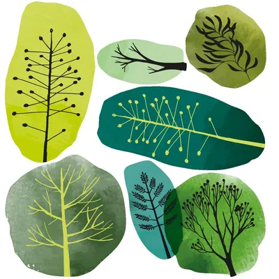 Produktbild von Vorgekleisterte Vliestapete mit großformatigen Wandbildern – NATURBÄUME – 95 x 90 cm