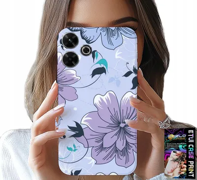Image de Étui pour Xiaomi Redmi 13 4G - Motifs floraux tendance pour le dos