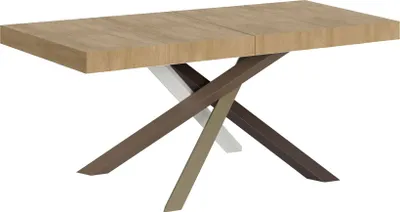 Produktbild von Ausziehtisch 120/380x90 cm Volantis Premium Eiche natur mehrfarbig Beine 4/C