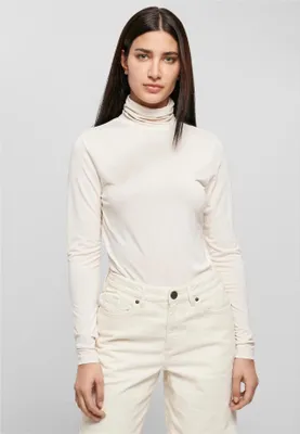 Produktbild von Urban Classics TB4732 | Ladies Modal Turtleneck Longsleeve Damen Rollkragen-Pullover - Farbe: whitesand - Größe: L