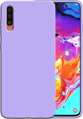 Produktbild von Smartphonica Silikonhülle für Samsung Galaxy A70 / A70s Hülle mit weicher Innenseite - Lila