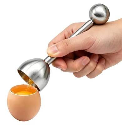 Produktbild von Eierköpfer aus Edelstahl - Eierschalen-Separator für hart und weich gekochte Eier - Küchenwerkzeug zum Öffnen von Eierschalen