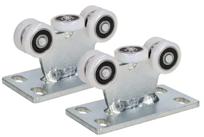 Productafbeelding van KOTARBAU® Set van 2 vaste looprollen zonder hoogteverstelling, ? 25, 5 wielen, perfect voor verschillende schuifdeuren