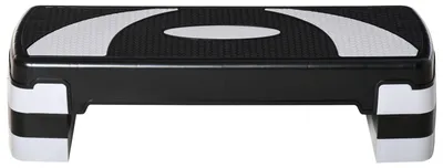 Produktbild von Aerobic Stepper 3 stufig höhenverstellbar 80 x 31 x 20 cm Schwarz+Grau, Fitness Stepper Heimtraining