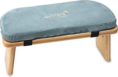 Produktbild von banters fitness Meditationsbank aus Bambus blau Hocker Gebetsbank Yoga Holz