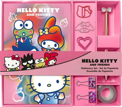 Zdjęcie produktu dla Zestaw biurowy Hello Kitty dla dzieci - notes i akcesoria do pisania